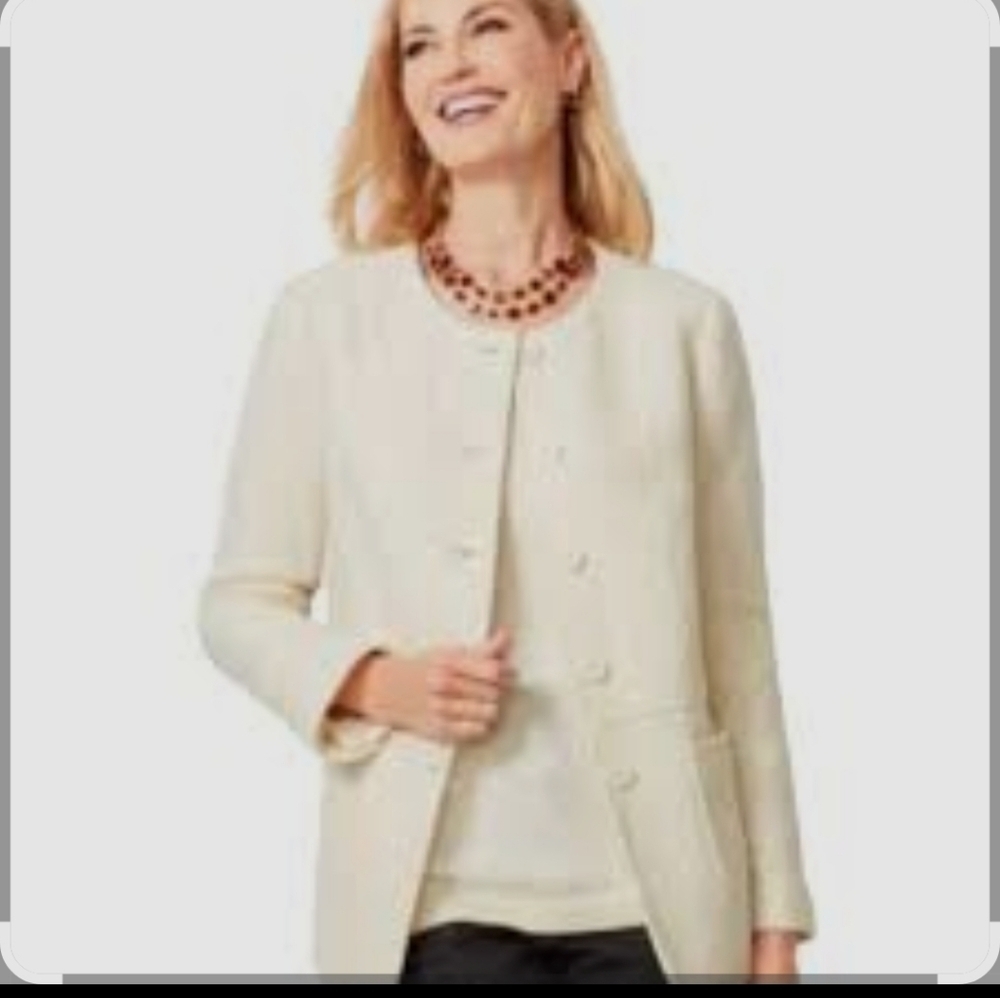 Talbots Cream Blazer with Tailored Silhouette